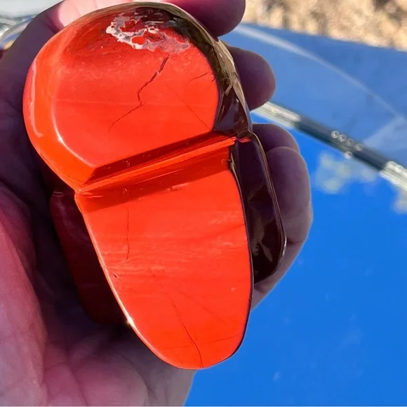 Red Jasper Skull, Sunstone Double Points, Mookite Tumbles, Shungite Tumble - Picture 11 of 17